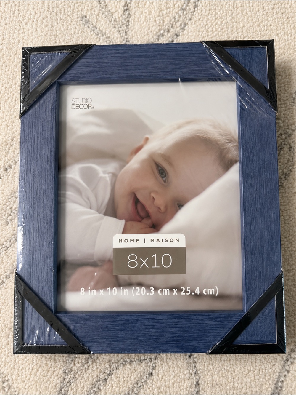 Studio Decor Navy Blue Wood-Grain 8x10 Picture Frame